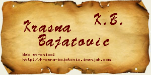 Krasna Bajatović vizit kartica